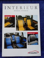 Opel Irmscher Corsa B Astra G Zafira Vectra B Interieur Prospekt Blatt 2.1999