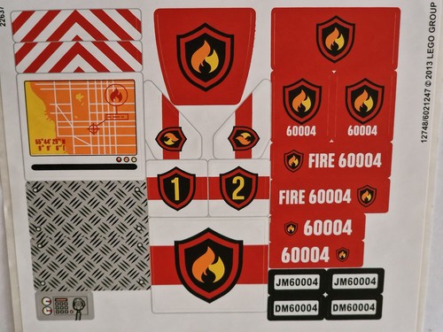Lego 60004 aufkleber sticker - 60004,