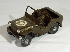 Altes Willys Jeep Blechmodell, Triang Toys, Made in England, 15cm, Uhrwerksantr.
