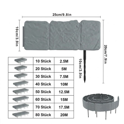 Beeteinfassung 20m - beeteinfassung, 2.5-20m