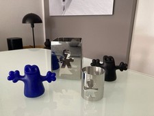 Alessi Konvolut 4tlg. Windlicht, Serviettenring Chrom, 2x Little Ghost 