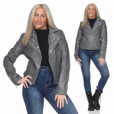 Damen Lederjacke Bikerjacke