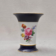 Meissen Blumenvase, kobaltblau