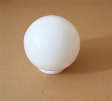 DDR Lampenglas/ Ersatzglas - weißes Glas/ glatt - H ca. 150 mm - GlasØ 140 mm