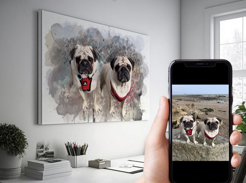 Mops leinwand individuell - leinwand,