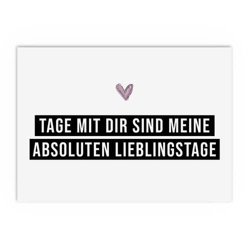 Postkarte tage mit dir - postkarte,