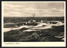 AK Torpedoboot im Sturm