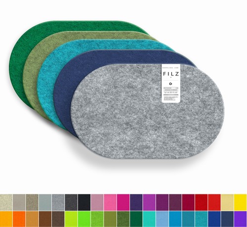Oval filz untersetzer - filz,