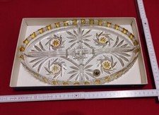 Ovale Snackschale Servierplatte aus Glas *wie neu* mit 4 Unterteilungen 