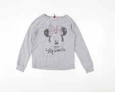 Graues Minnie Mouse Damen-Sweatshirt von H&M, Größe 10
