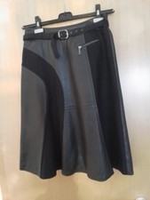 Damen Leder-Leinen  Rock