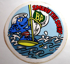 Werbe-Aufkleber BP Smurf the