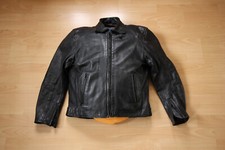 Original Difi Motorradjacke, sportliche Lederjacke, Stil Café-Racer, schwarz