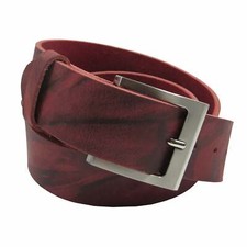 Ledergürtel 4 cm breit rot