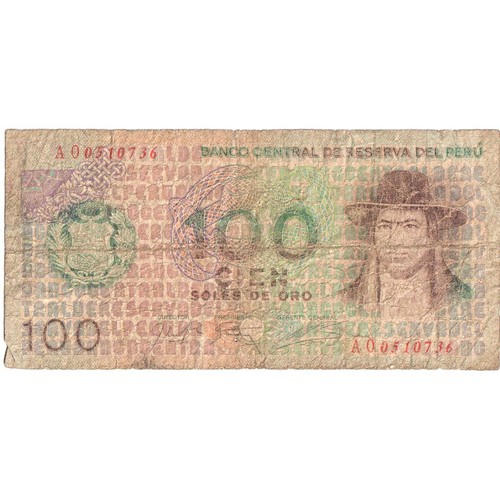 Peru 100 soles oro - soles, de