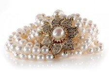 Salzwasser Perlen Collier + 86