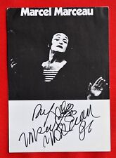 MARCEL MARCEAU / Pantomime - AUTOGRAMM / SIGNED BRIEFKARTE DIN A5