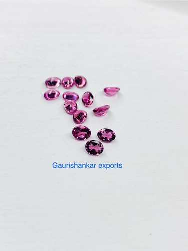 Rosa turmalin facettiert oval - rosa,