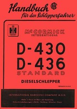 Betriebsanleitung D-430 D-436 Mc Cormick IHC D-Serie Betriebsanweisung