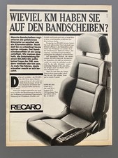Recaro Sportsitz Keiper Kirchheim Teck Oldtimer 1985 Vintage Ad Werbung Reklame