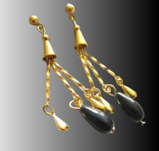 Ohrstecker lang goldf Tropfen