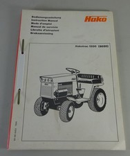 Betriebsanleitung / Handbuch Hako Hakotrac 1200 (8020) Stand 08/1975