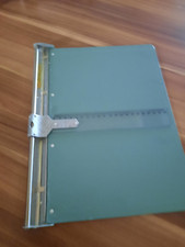 Altes Zeichenbrett A4 Hartfaserplatte mit Lineal, Fa.Harald Carius Feinmech. 