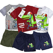 Räumungsverkauf KinderFreizeit Sommer Set T-Shirt+Short Krokodil Jungen 2 Teilig