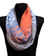 Loop Schal Seide Seidentuch Halstuch Tuch Schlauchschal Rundschal Punkte Rosen