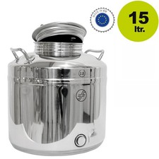 Edelstahlkanne Transportkanne 15 Liter Inhalt Getränkefass Hochglanz geschweißt