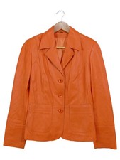 CLAN Damen Leder Blazer Gr. 36/S Orange Modern Business Jacke