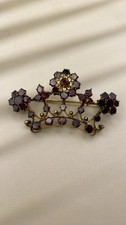 Antik Granatschmuck Brosche