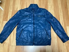 Engbers Herren Lederjacke Größe 52 Blau Gute Zustand