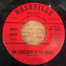 HEAR- COUNTRY STROLLER - HOWDY KEMPF -THAT'S WHAT YOU TELL ME -NASHVILLE/STARDAY
