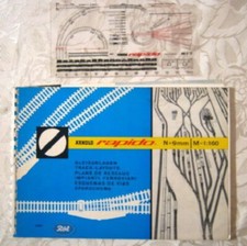 Arnold Rapido Gleisplan Schablone+Heft Gleispläne 0020 Gleisanlagen Spur N 1968