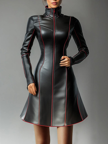 Damen kleid leder - damen,