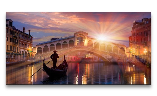 120x60cm leinwandbild venedig - 120x60cm,
