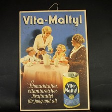 altes Pappschild Vita Maltyl