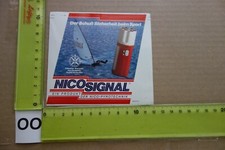 Alter Aufkleber Schiff Fähre Boot Rettung Seenot NICO SIGNAL Pyrotechnik  (OB)
