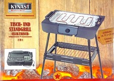 Elektrischer Standgrill 2000W Kynast Tischgrill Elektrogrill 2in1 schwarz Grill