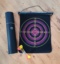 Magnetisches Dart Spiel Scheibe Board aufrollbar 6 Pfeile Zielscheibe Darts Game