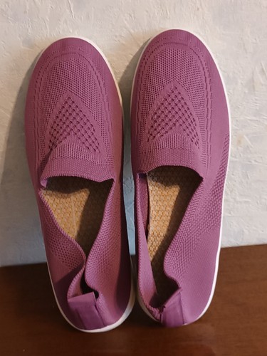 Flache damenschuhe lila textil - damenschuhe,