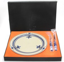 SPEISETELLER SIENA blau mit