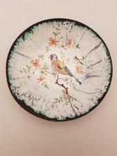 Kupferschale Vogel Blumen