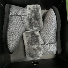 Replay Stiefel Damen Boots Damenstiefel Winterschuhe Gr. EU 37 Silber  