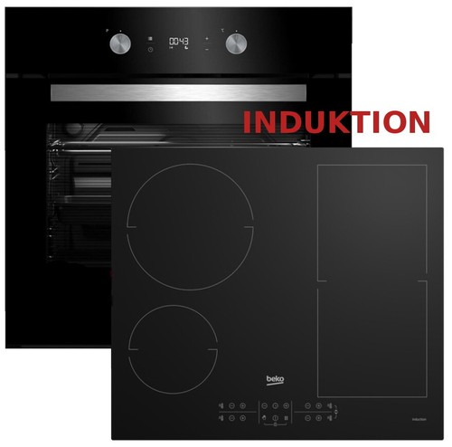 Beko herdset schwarz einbau - herdset,