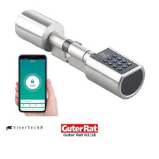 VisorTech Elektronischer Tür-Schließzylinder mit Zahlencode, Bluetooth & App