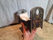 Großes antikes,altes Puppenbett mit Bauernmalerei,sehr alt,vintage,mit Bettzeug,