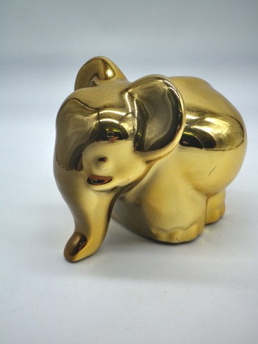 Elefant figur goldfarben - elefant,