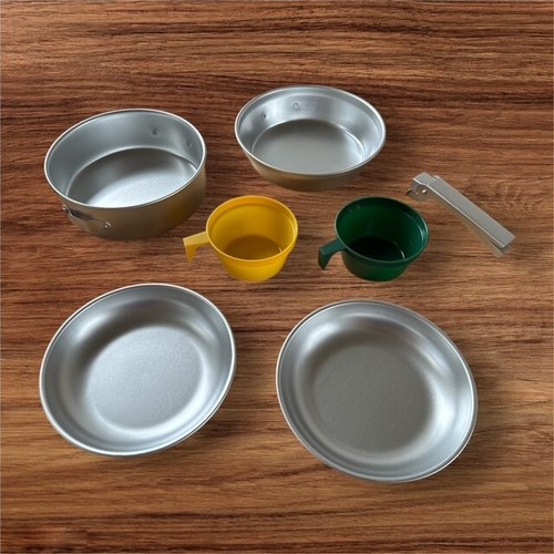 Aluminium camping kochset - aluminium,